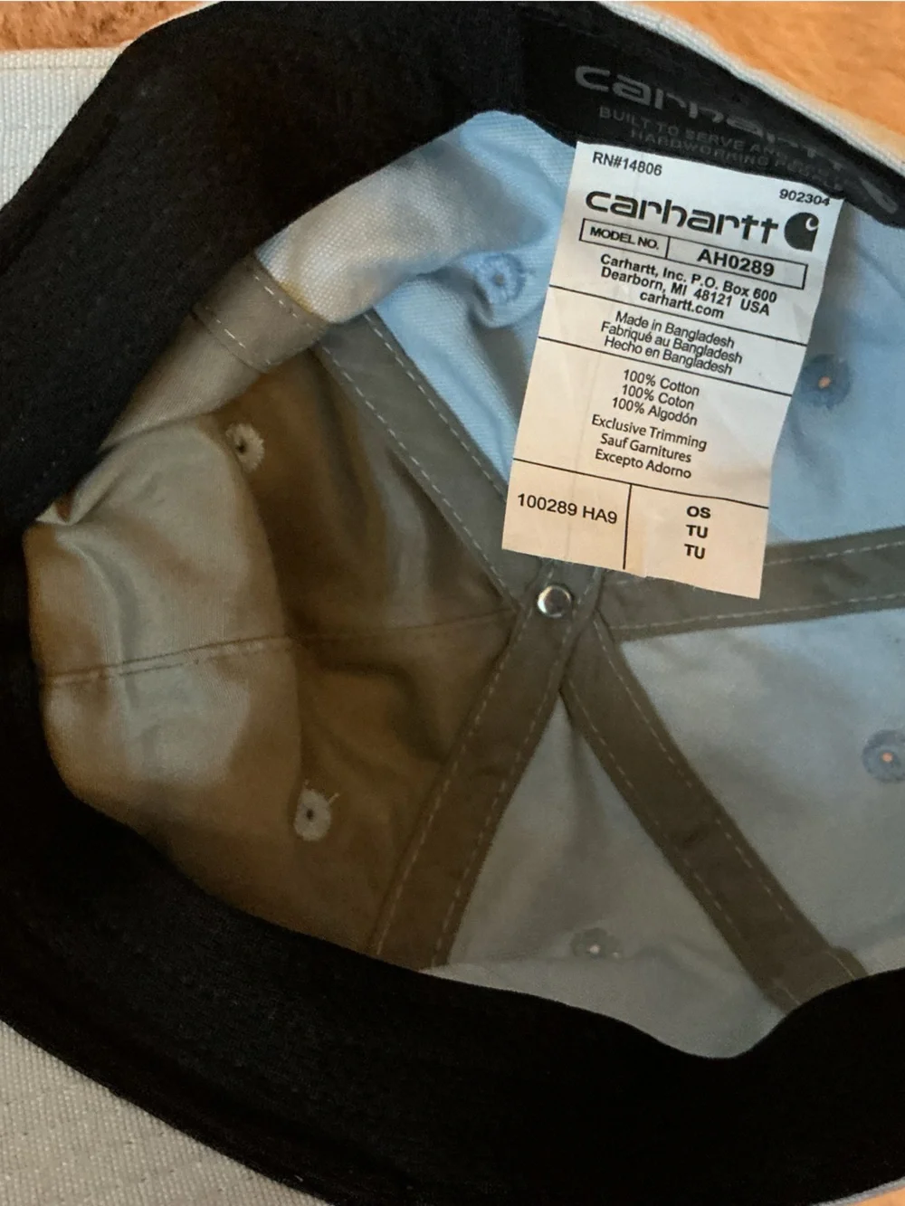 Carhartt Women’s Pale Blue Leather Patch Cap
